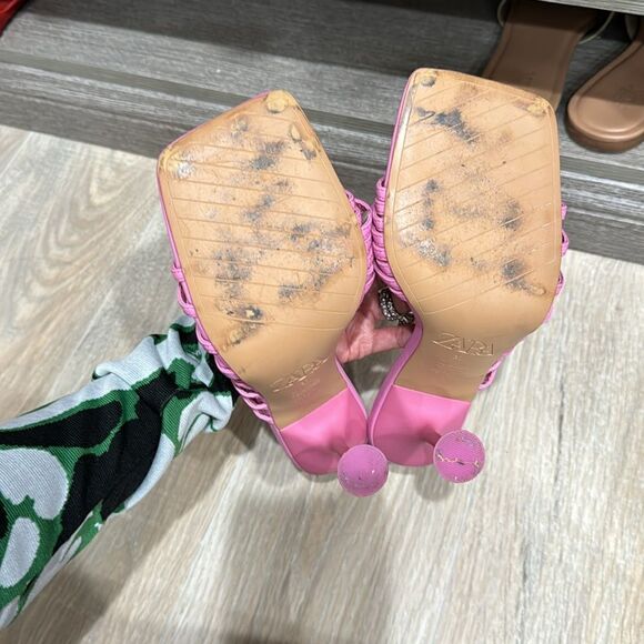 Zara Pink Heeled Sandals - Picture 3 of 4